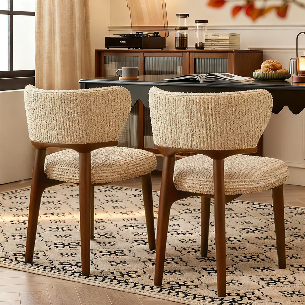 Iffhome Linen Dining Chair With Wide Back - image 2