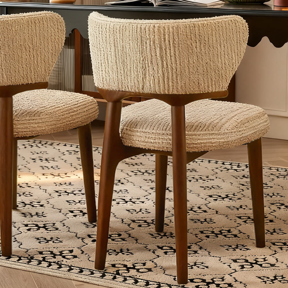 Iffhome Linen Dining Chair With Wide Back - image 4