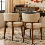 Linen Dining Chair With Wide Back - image 2