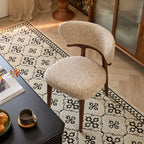 Linen Dining Chair With Wide Back - image 1