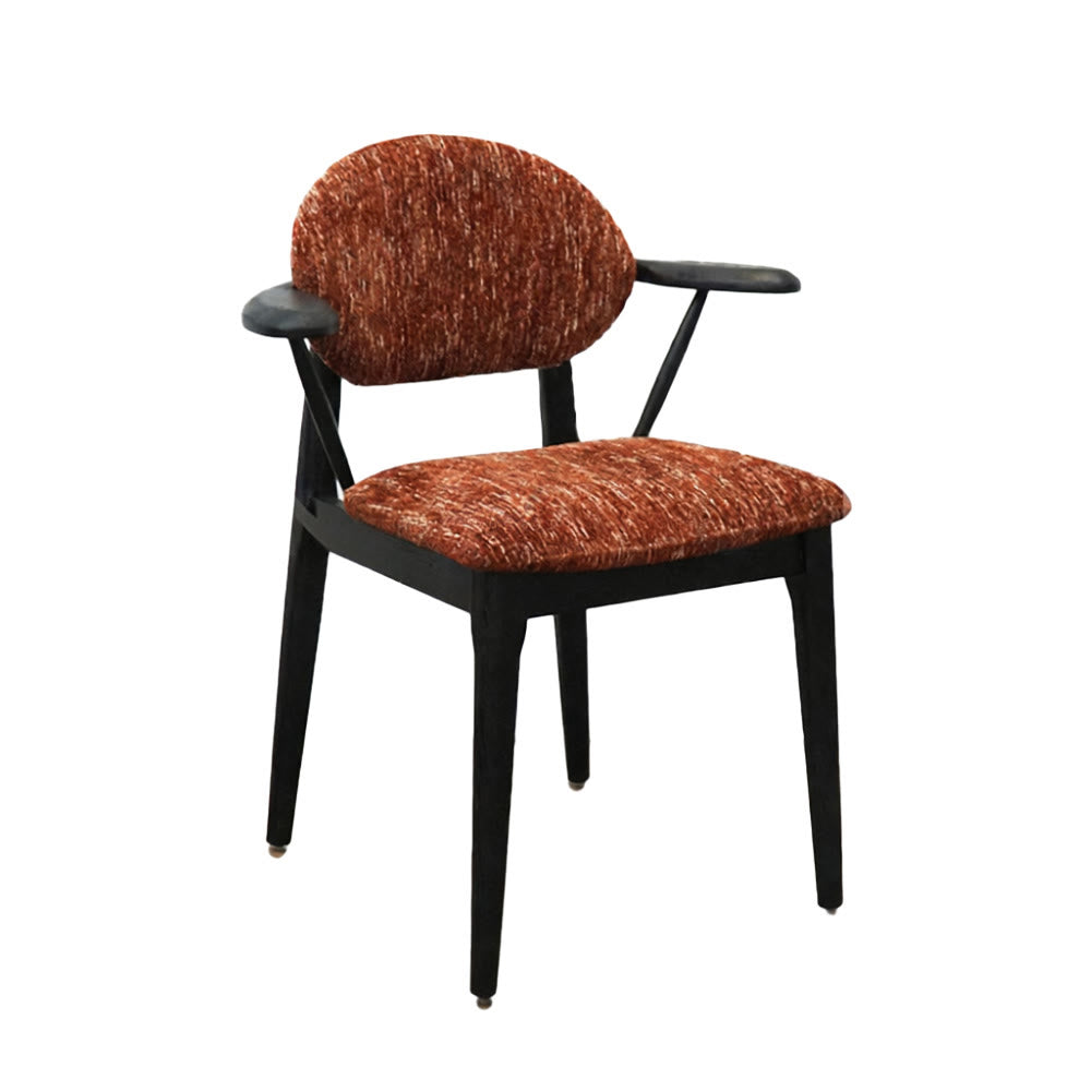 Curved Backrest Dining Chair With Arms - image 6