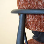 Curved Backrest Dining Chair With Arms - image 5