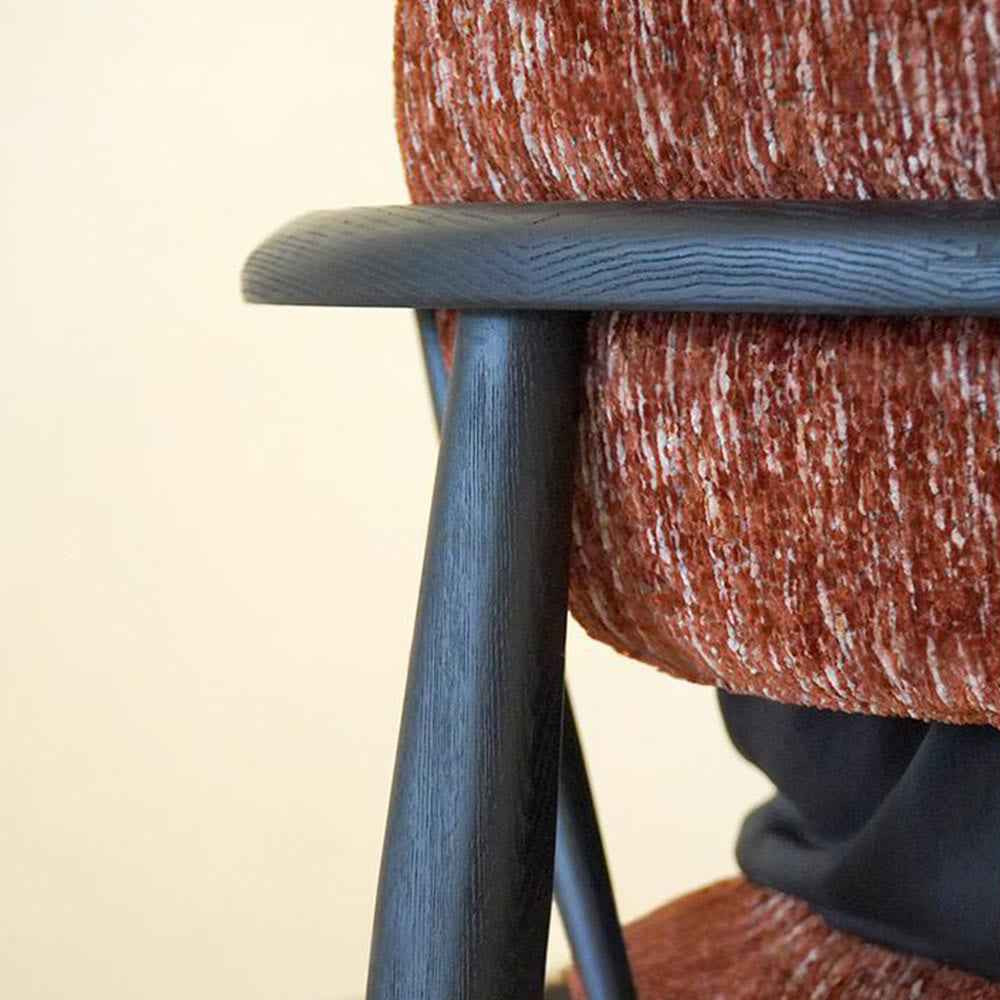 Curved Backrest Dining Chair With Arms - image 5