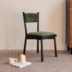 Hourglass-shaped Backrest Dining Chair - Green - 17.32"W x 17.32"D x 32.67"H - image 0
