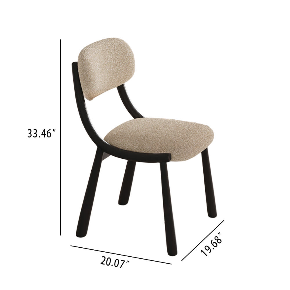 Off-white Soft Snowflake Velvet Dining Chair - image 7