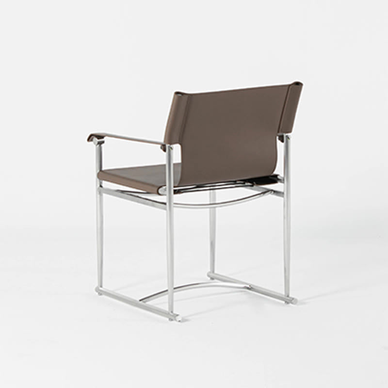 Modern Saddle Leather Dining Chair - image 4