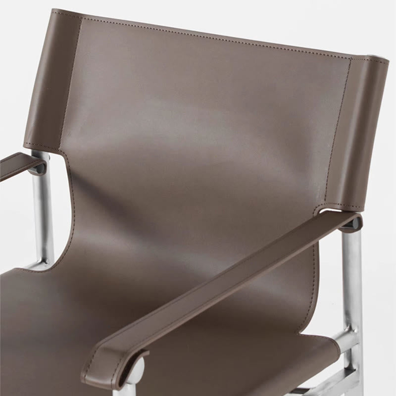 Modern Saddle Leather Dining Chair - image 6