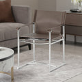 Modern Saddle Leather Dining Chair - Brown - 21.65"W x 24.01"D x 32.28"H - image 0