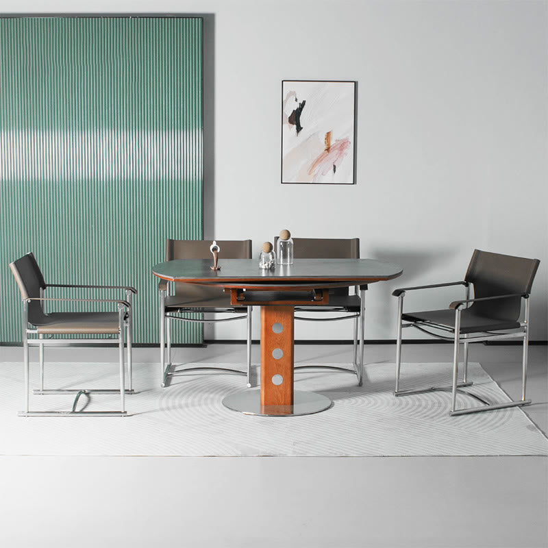 Modern Saddle Leather Dining Chair - image 2