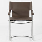 Modern Saddle Leather Dining Chair - image 3