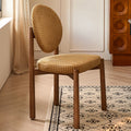 Retro Elegant Round Dining Chair - Walnut - 20.86"W x 21.65"D x 36.61"H - image 0
