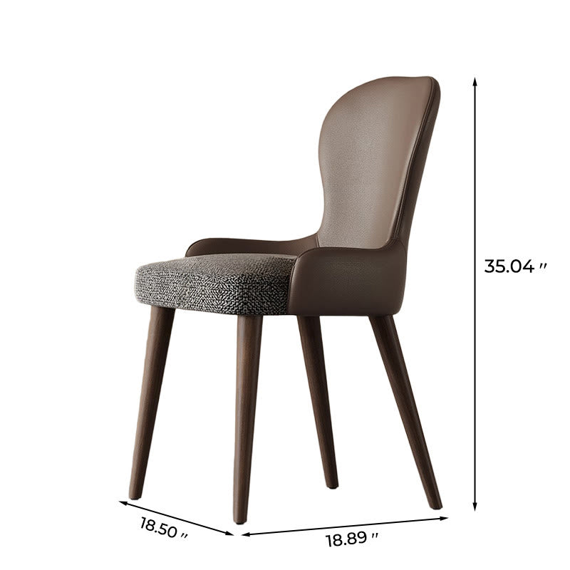 Elegant Retro Leather-back Dining Chair - image 9