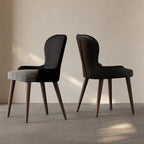 Elegant Retro Leather-back Dining Chair - image 4