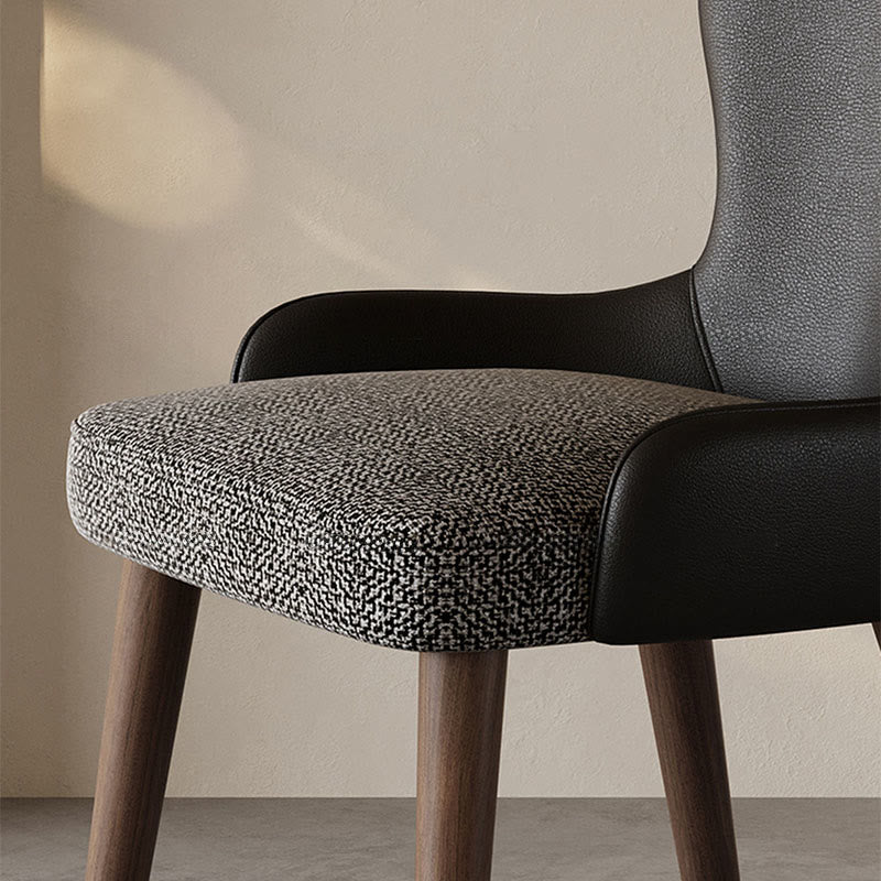 Elegant Retro Leather-back Dining Chair - image 5