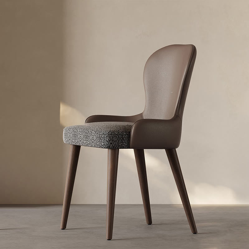 Elegant Retro Leather-back Dining Chair - image 0