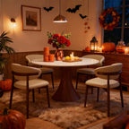 Hourglass-Shaped Solid Wood Base Dining Table For 2-4 Person - image 16