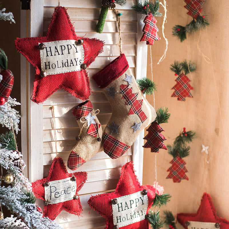 Iffhome Checkered Christmas Gift Bag - image 1