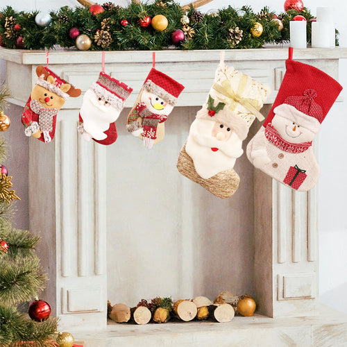 Assorted Christmas Gift Stocking Set - Red - image 0