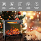 Three Sided Glass Electric Fireplace - Black - image 0