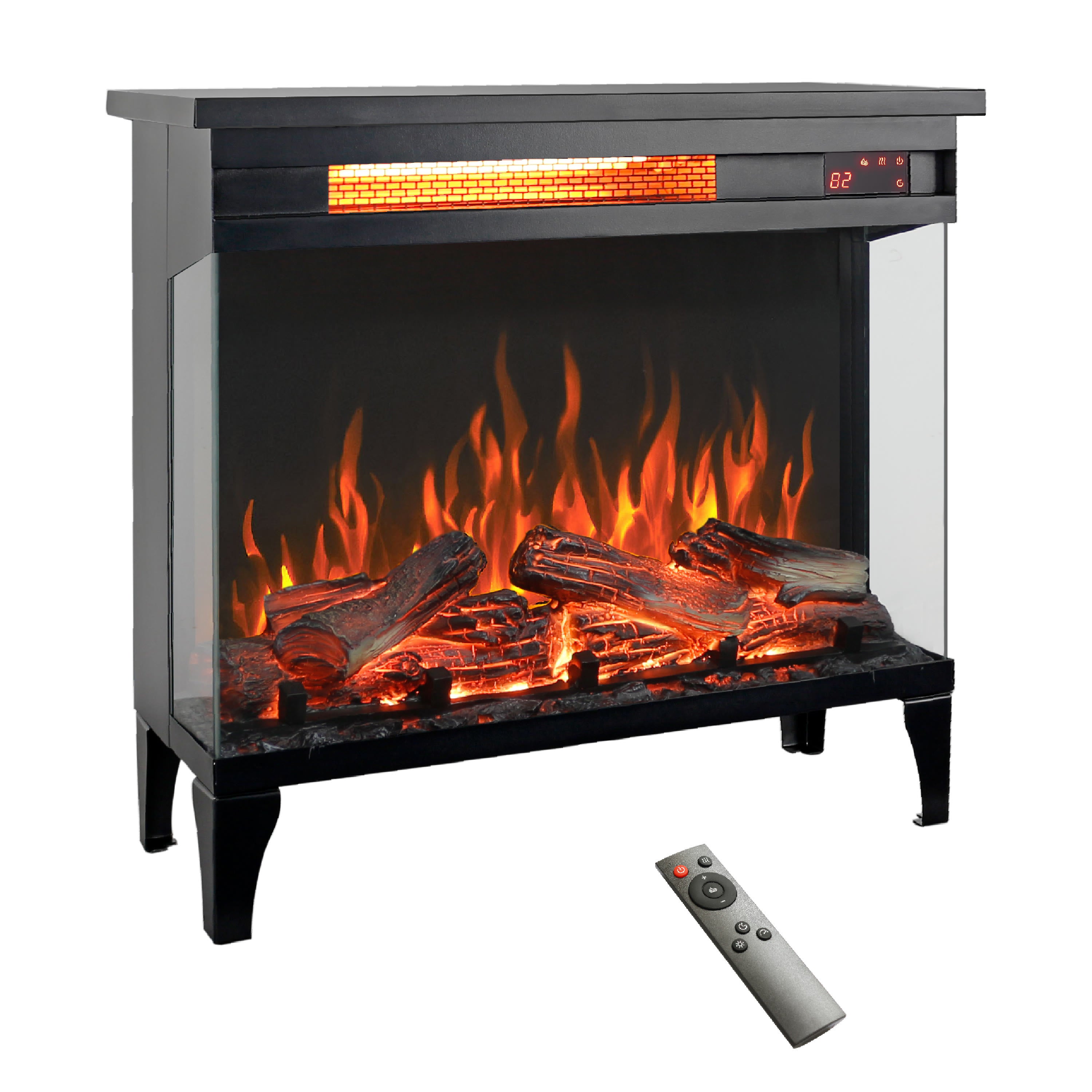 Three Sided Glass Electric Fireplace - image 7