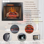 Infrared Electric Fireplace With Removable Trim Kit Insert - image 2