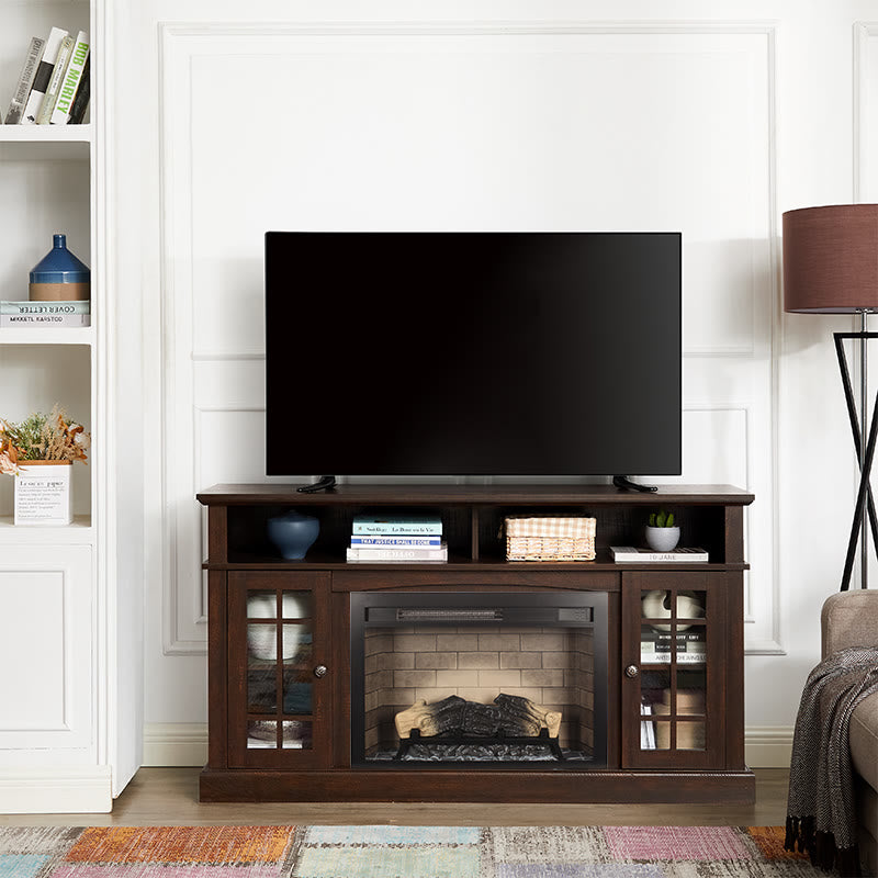 Electric Fireplace With Multicolored Flames  - image 1