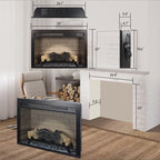 Electric Fireplace With Multicolored Flames  - image 2