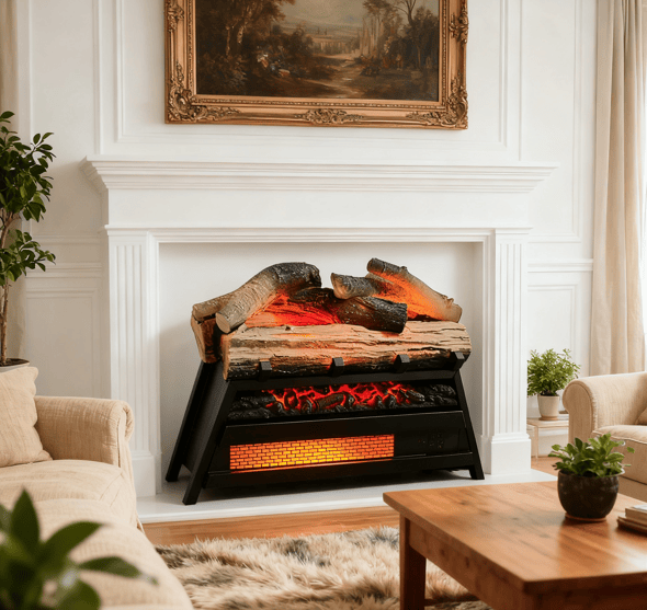 Iffhome Electric Fireplace 3d Log Set Insert - Black - image 0