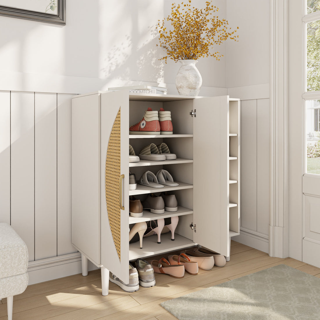 Iffhome Rattan Shoes Storage Cabinet - image 3