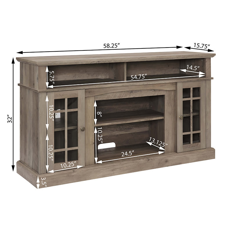 Classic Tv Stand With Fireplace Inset  - image 7