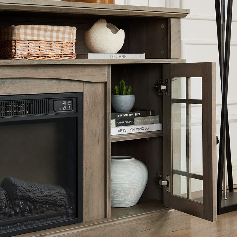 Iffhome Classic Tv Stand With Fireplace Inset  - image 3
