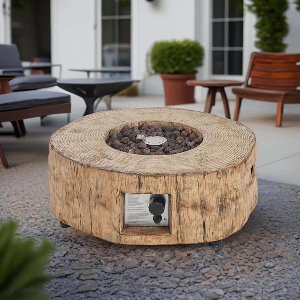 Iffhome Patio Propane Fire Pit With Wood Pattern - image 2
