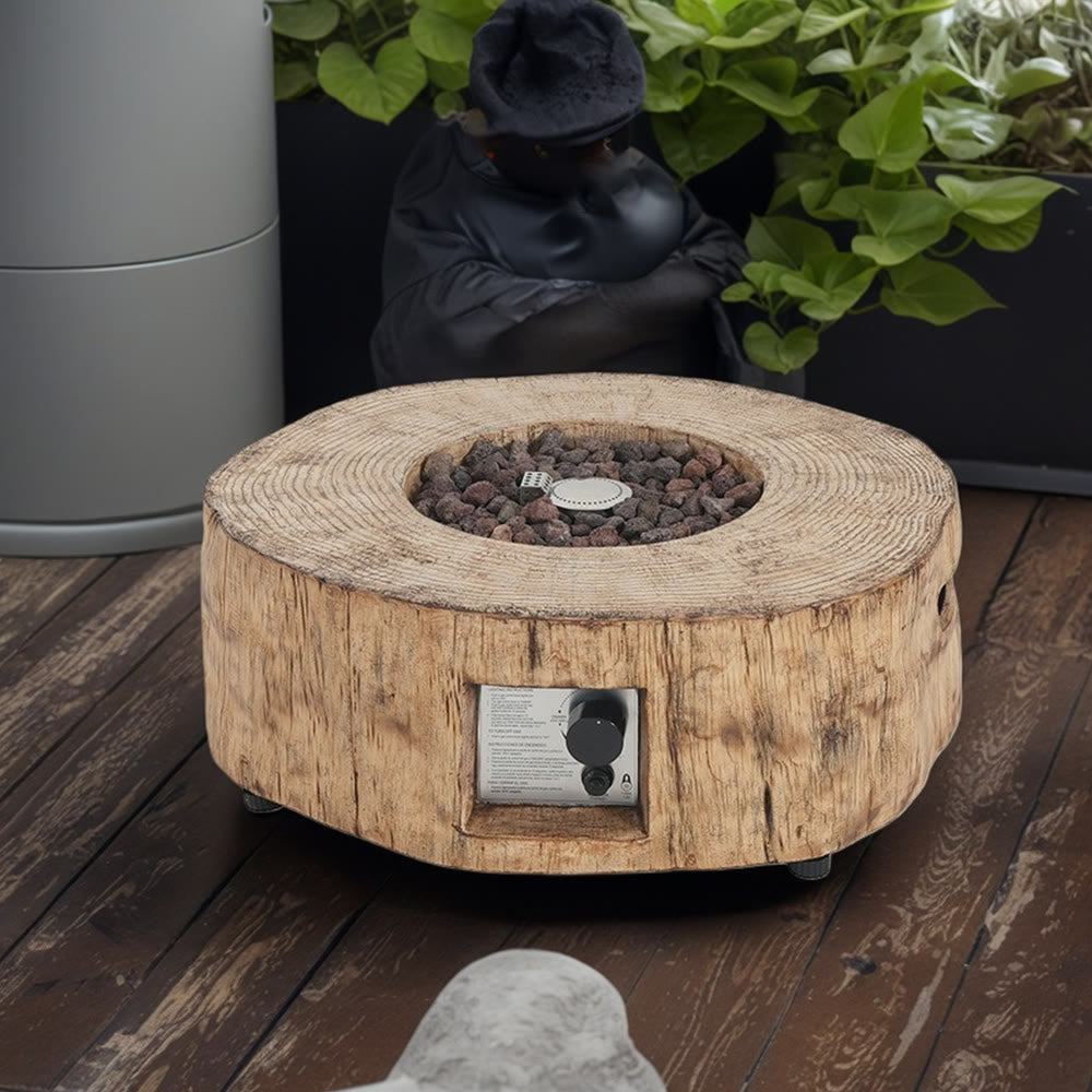 Patio Propane Fire Pit With Wood Pattern - image 3