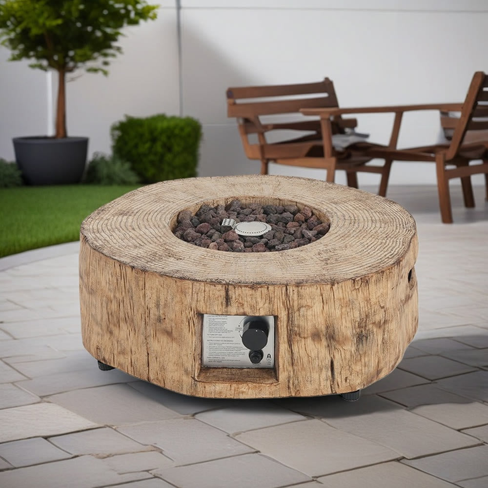 Iffhome Patio Propane Fire Pit With Wood Pattern - image 1
