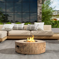Patio Propane Fire Pit With Wood Pattern - Brown - image 0