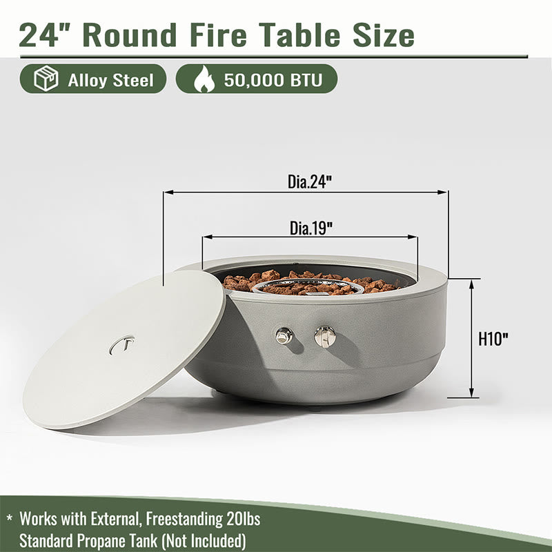 Iffhome Round Steel Fire Pit For Outside - image 5