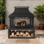 Wood Burning Chimney For Outside - Black - image 0