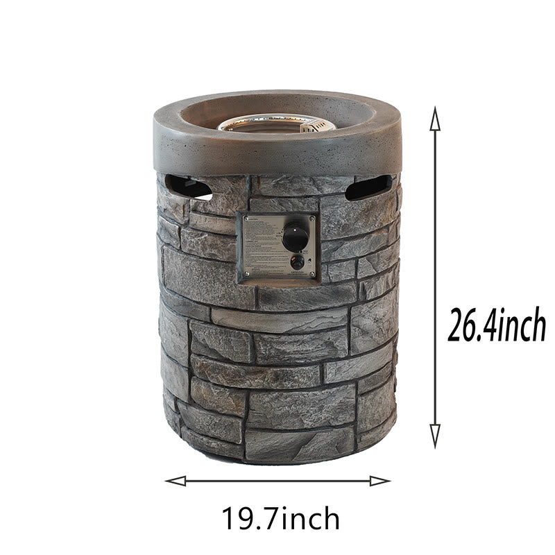 Round Outdoor Gas Fire Pit - image 10