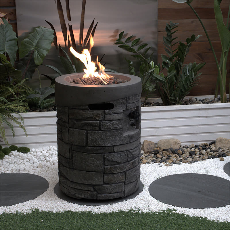 Round Outdoor Gas Fire Pit - image 2