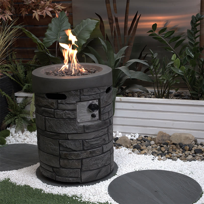 Round Outdoor Gas Fire Pit - image 1