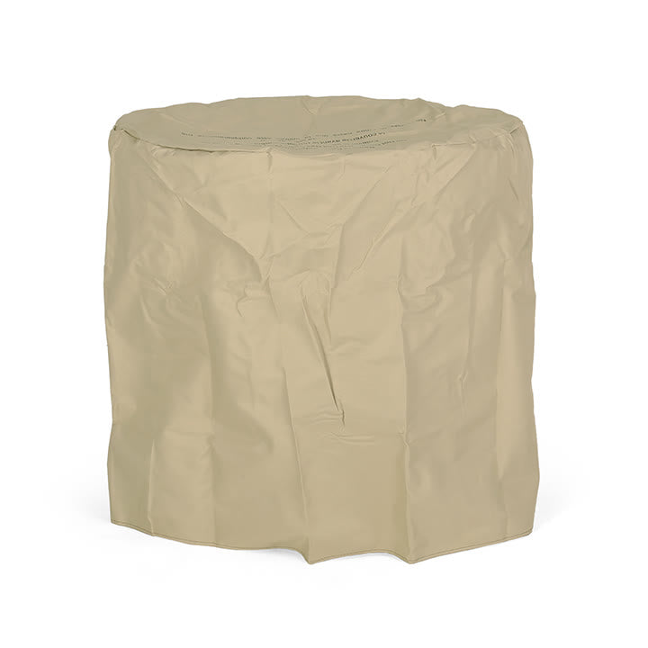  Iffhome Round Outdoor Gas Fire Pit With Wood Pattern - image 4