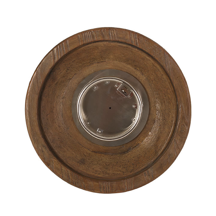  Iffhome Round Outdoor Gas Fire Pit With Wood Pattern - image 5