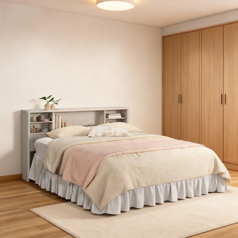 Iffhome Classic White Bookcase Headboard - White - image 0