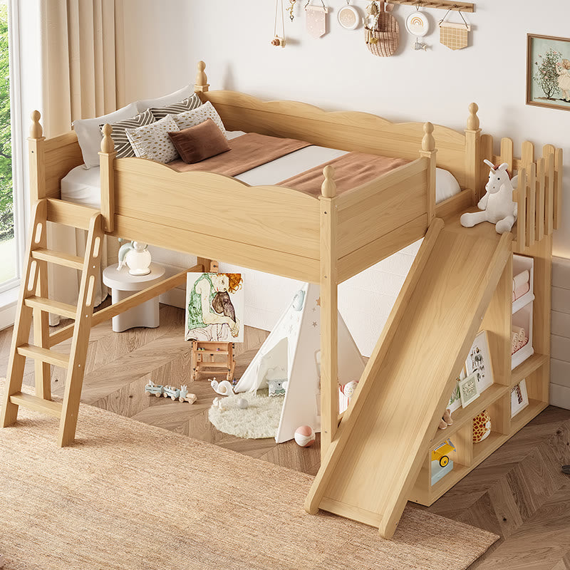 Iffhome Full Loft Bed With Storage Shelves - image 1