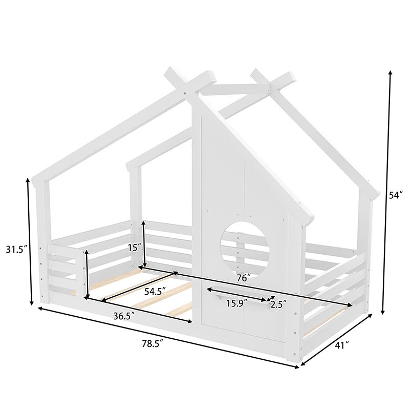 Iffhome Twin Platform Bed With Chalkboard - image 7