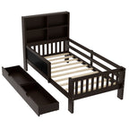Twin Platform Bed With Storage Shelves - image 5