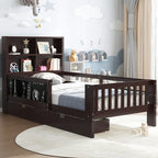 Twin Platform Bed With Storage Shelves - image 1
