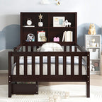 Twin Platform Bed With Storage Shelves - image 2