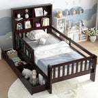 Twin Platform Bed With Storage Shelves - image 3