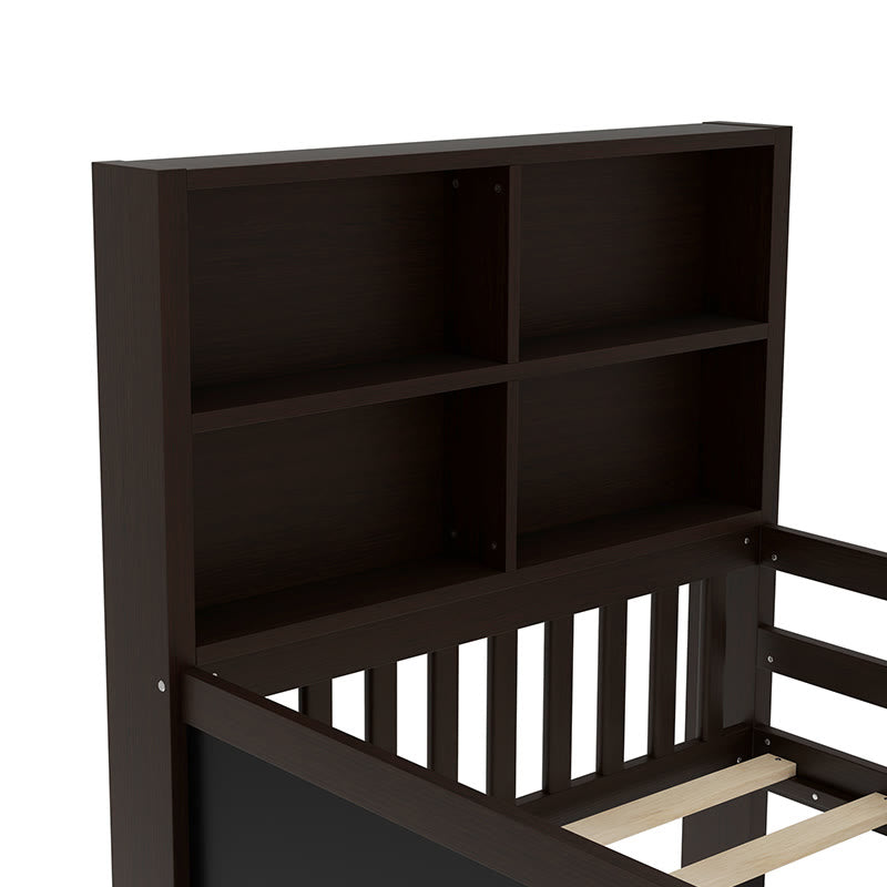 Twin Platform Bed With Storage Shelves - image 7